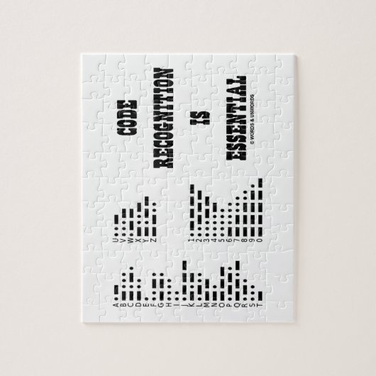 Codeherkenning is essentieel (Morse Code) Legpuzzel (Verticaal)