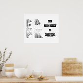Codeherkenning is essentieel (Morse Code) Poster (Keuken)