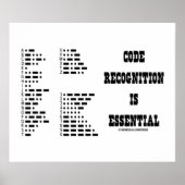 Codeherkenning is essentieel (Morse Code) Poster (Voorkant)