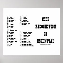 Codeherkenning is essentieel (Morse Code) Poster