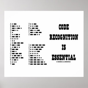 Codeherkenning is essentieel (Morse Code) Poster