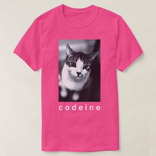 Codeine Cat Funny T-shirt (Design voorkant)