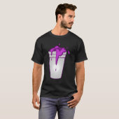 Codeine Lean Double Cup piepschuim Paarse Drink Co T-shirt (Voorkant volledig)