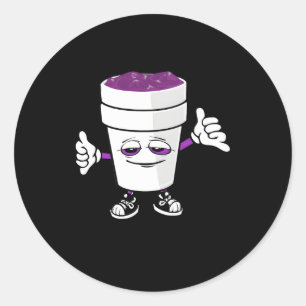 Codeine Paarse Drink Sizzurp Double Cup Lean Ronde Sticker