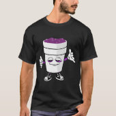 Codeine Paarse Drink Sizzurp Double Cup Lean T-shirt (Voorkant)