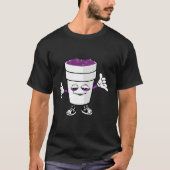 Codeine Paarse Drink Sizzurp Double Cup Lean T-shirt (Voorkant)