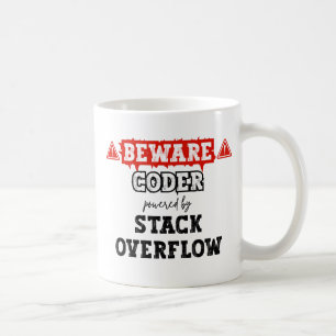 Coder aangedreven door stack overflow   programmer koffiemok