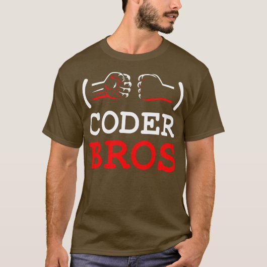 Coder Bros Code Software Engineer Programmering T-shirt (Voorkant)
