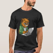 Coder Cat Programming Software Engineer Codering - T-shirt (Voorkant)