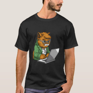 Coder Cat Programming Software Engineer Codering - T-shirt