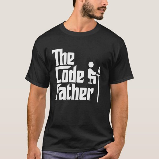 Coder Code Vader Grappig Programmeren Computerwete T-shirt (Voorkant)