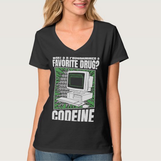 Coder Codeine Programmer Software Programmering Co T-shirt (Voorkant)