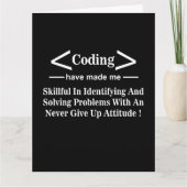 Coder Codeur Programmeur Codeer Groet Kaart (Voorkant)