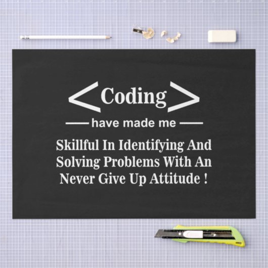 Coder Codeur Programmeur Codering Tissuepapier (Craft)