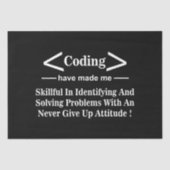 Coder Codeur Programmeur Codering Tissuepapier (Voorkant)
