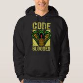 Coder coding coder computer snake developer hoodie (Voorkant)