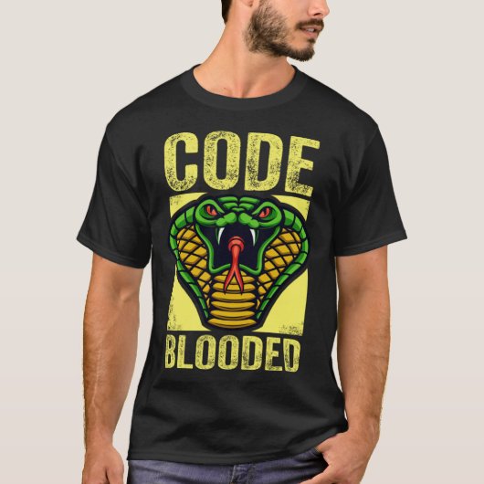 Coder coding coder computer snake developer t-shirt (Voorkant)