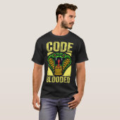 Coder coding coder computer snake developer t-shirt (Voorkant volledig)