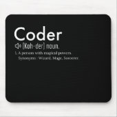 Coder Definition - taalliefhebbers programmeren Muismat (Voorkant)