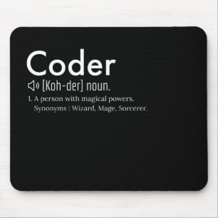 Coder Definition - taalliefhebbers programmeren Muismat