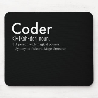 Coder Definition - taalliefhebbers programmeren Muismat