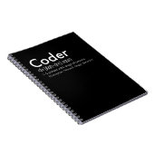 Coder Definition - taalliefhebbers programmeren Notitieboek (Rechterzijde)