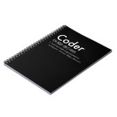 Coder Definition - taalliefhebbers programmeren Notitieboek (Linkerzijde)