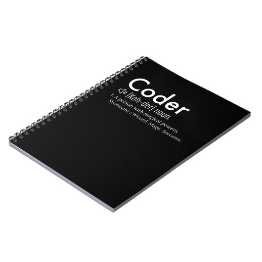 Coder Definition - taalliefhebbers programmeren Notitieboek (Linkerzijde)