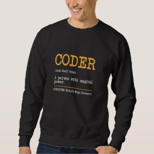Coder Definition Tech Support Coder Grappig Progra Trui