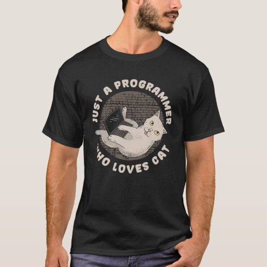 Coder Feline Developer  Software Engineer Cat Prog T-shirt (Voorkant)