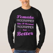 Coder Female Developer Coding Software Engineer Pr T-shirt (Voorkant)