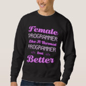 Coder Female Developer Coding Software Engineer Pr Trui (Voorkant)