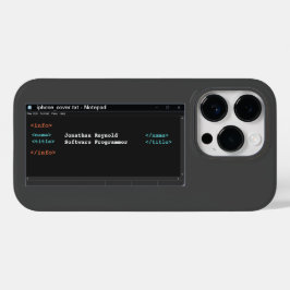 Coder Format Computer Notitieblok Programmer Donke Case-Mate iPhone 14 Pro Hoesje