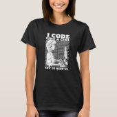 Coder Girl Programming Software Developer P T-shirt (Voorkant)