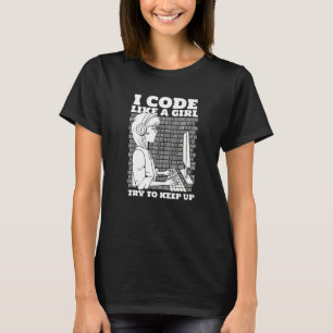 Coder Girl Programming Software Developer P T-shirt