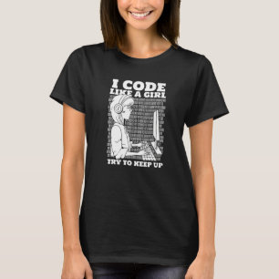 Coder Girl Programming Software Developer P T-shirt