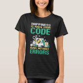 Coder Happiness Is When Your Code Runs Without Err T-shirt (Voorkant)
