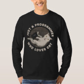 Coder Kat ontwikkelaar Software ingenieur Kat Prog T-shirt (Voorkant)