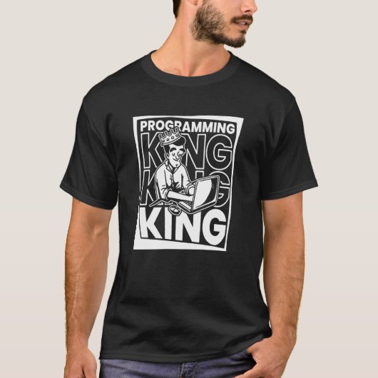 Coder King Programmer Developer Software Programmi T-shirt (Voorkant)