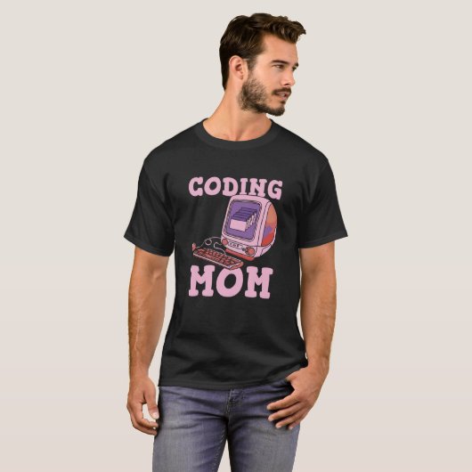 Coder Mam Coding Software Developer Pr T-shirt (Voorkant volledig)