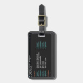 Coder Notepad Formaat Computerprogrammeur Donkere  Bagagelabel (Voorkant verticaal)