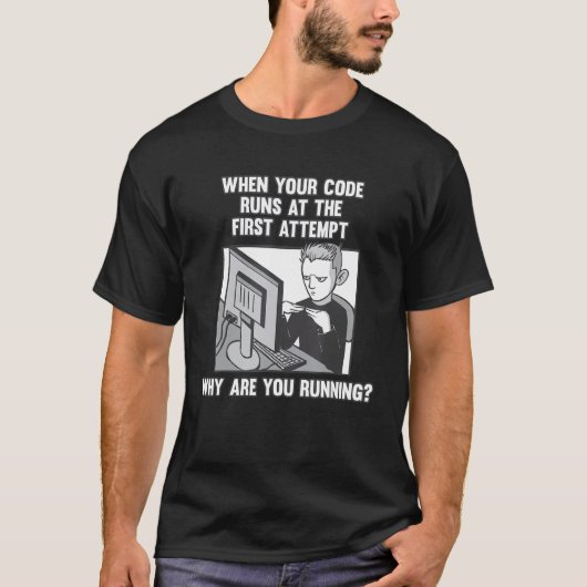 Coder Programmer Funny Software Developer and Nerd T-shirt (Voorkant)