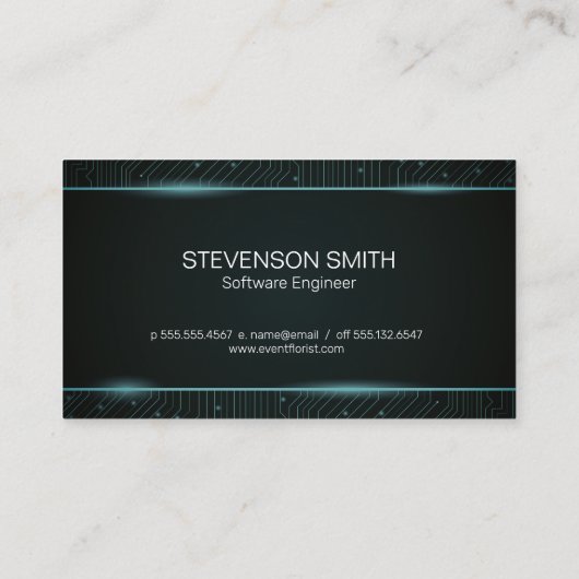 Coder | Programmeur | Printplaat Visitekaartje (Achterkant)