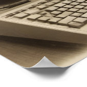 Coder Programmeur Vintage Computer Binaire Code T  Poster (Hoek)