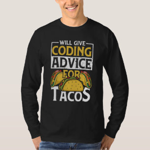 Coder Taco Codeert Mexicaans eten voor programmeur T-shirt