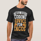 Coder Taco Codeert Mexicaans eten voor programmeur T-shirt (Voorkant)