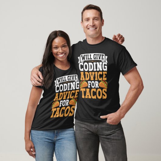 Coder Taco Codeert Mexicaans eten voor programmeur T-shirt (Unisex)