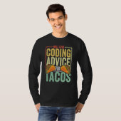 Coder  Taco  Coding Mexican Food for Programmer T-shirt (Voorkant volledig)