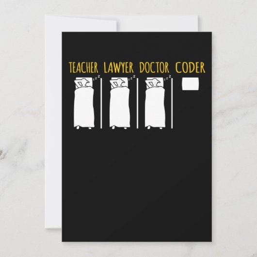 Coder Technical Computer IT Codering Programmer Gr Bedankkaart (Voorkant)