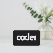 Coder Visitekaartje (Staand voorkant)